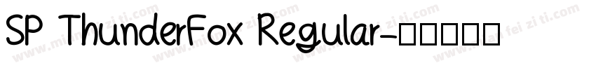 SP ThunderFox Regular字体转换